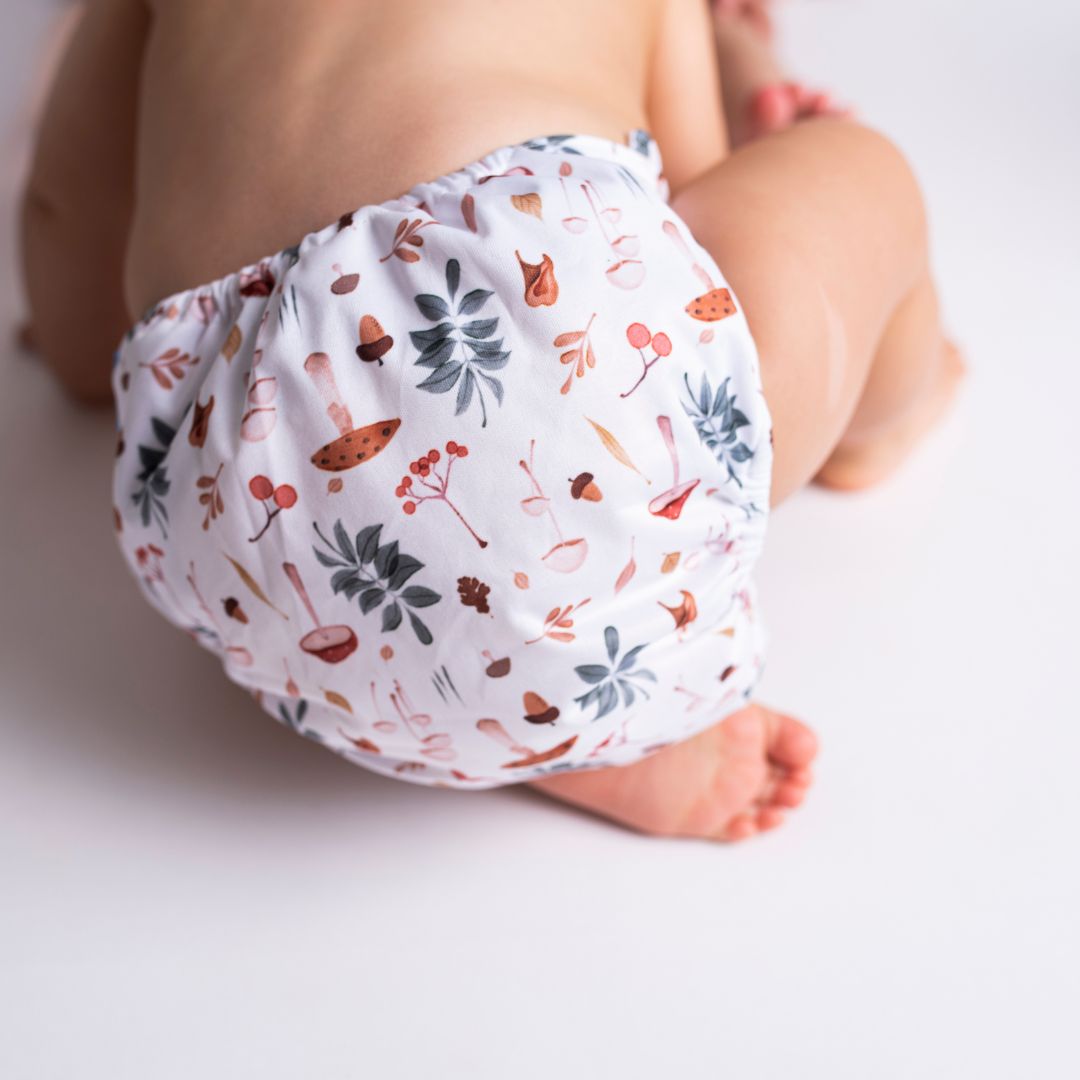 Couche Lavable Bebe 0 a 3 ans - Pack 6 Couches Lavables en Tissu te2 + 6 Inserts en Bambou