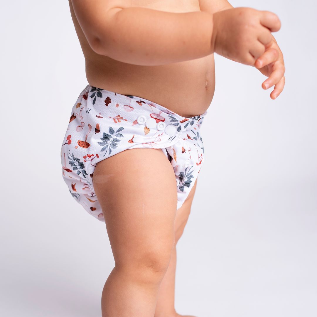Couche Lavable Bebe 0 a 3 ans - Pack 6 Couches Lavables en Tissu te2 + 6 Inserts en Bambou