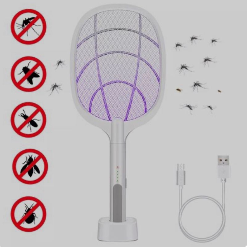 Raquette Anti-Moustique Rechargeable – Éliminez les Insectes en Un Geste Simple