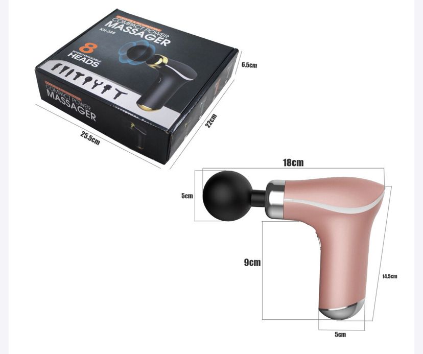 Pistolet de massage 8 têtes interchangeables