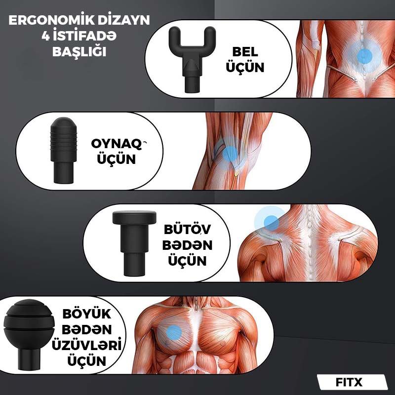 Pistolet de massage 8 têtes interchangeables