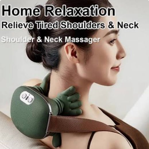 Appareil de massage des épaules et du cou en forme de main avec mode chaleur